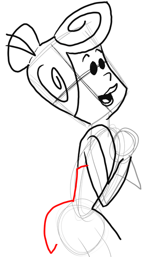 Step 15 Drawing Wilma from The Flinstones