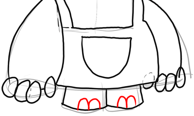 Step 17 Drawing Schnitzel from Chowder Step by Step Tutorial
