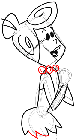 Step 17 Drawing Wilma from The Flinstones