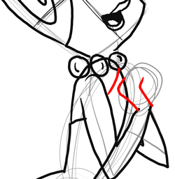 Step 18 Drawing Wilma from The Flinstones