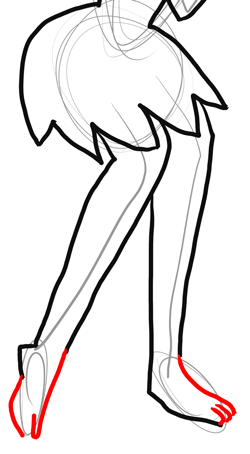 Step 24 Drawing Wilma from The Flinstones