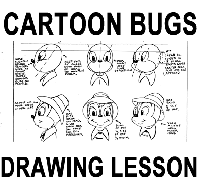 How to Draw Cartoon Bugs or Bumble Bees Head Drawing Tutorial