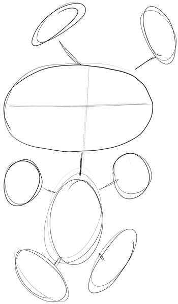 Step 1 - Drawing Snoopy the Beagle Dog Easy Instructions