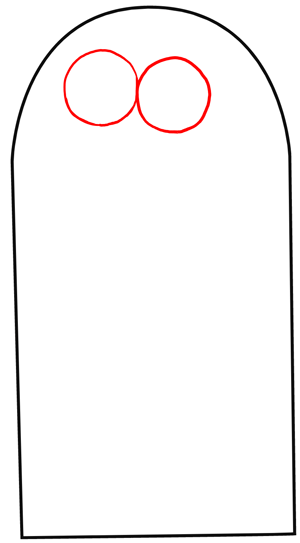 Step 2 - Drawing Bloo from Foster's Home for Imaginary Friends