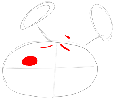 Step 2 - Drawing Snoopy the Beagle Dog Easy Instructions