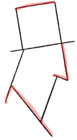 Step 3 - Drawing Man with Top Hat for Preschoolers and Kids