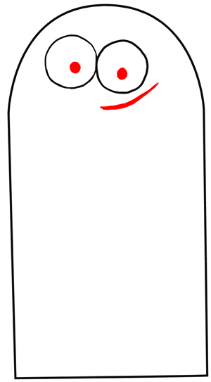 Step 3 - Drawing Bloo from Foster's Home for Imaginary Friends