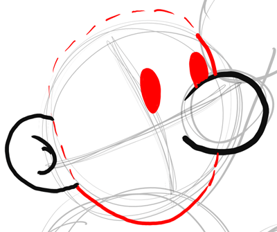 Step 4 Drawing Classic Mario Bros or Paper Mario Instructions