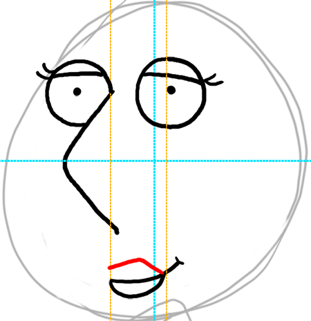 Step 7 Drawing Lois Griffin from Family Guy
