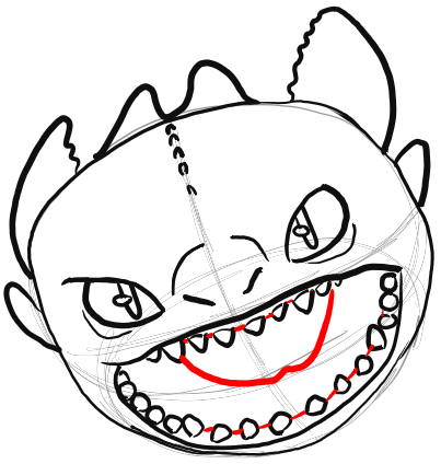 Step 7 Drawing Toothless Night Fury Dragon Lesson