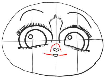 Step 8 - Drawing Mort from Penguins of Madagascar in Easy Steps