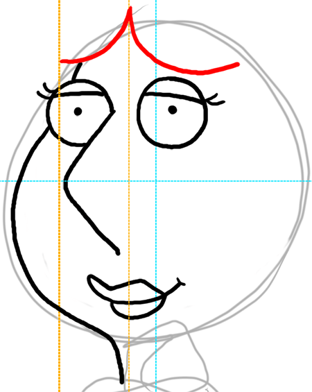 Step 10 Drawing Lois Griffin from Family Guy