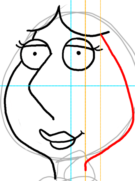 Step 11 Drawing Lois Griffin from Family Guy