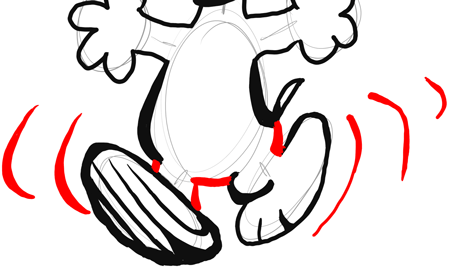 Step 13 - Drawing Snoopy the Beagle Dog Easy Instructions