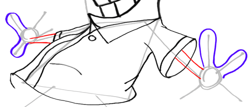 Step 14 Drawing Eddy from Ed, Edd, and Eddy Instructions