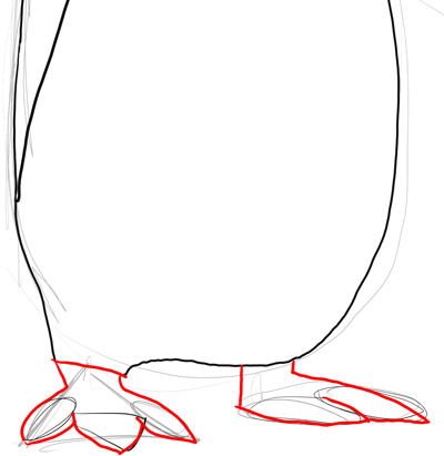 Step 14 Drawing Kowalski from Penguins of Madagascar