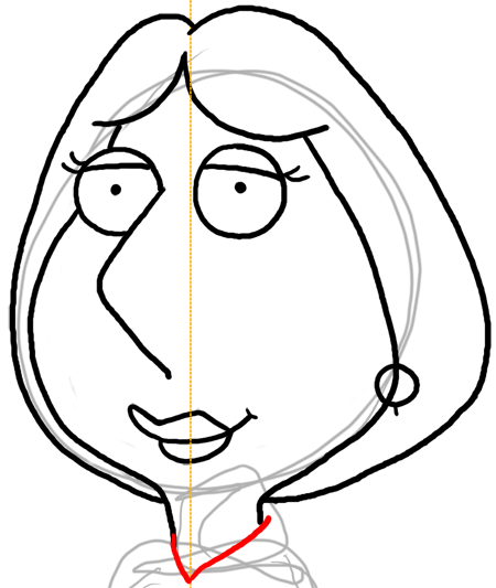 Step 14 Drawing Lois Griffin from Family Guy
