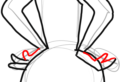 Step 15 - Drawing Betty Rubble from The Flinstones
