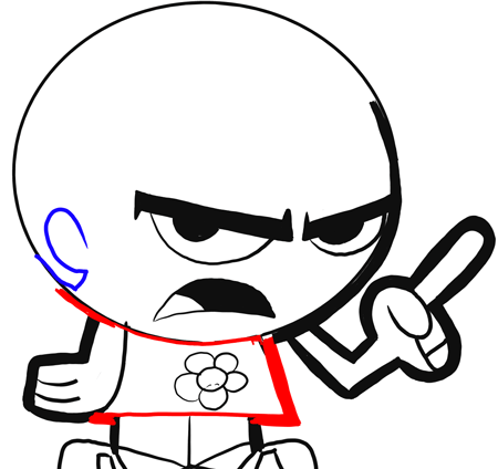 Step 15 Drawing Mandy from the Grim Adventures of Billy and Mandy