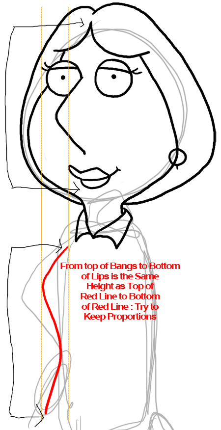 Step 16 Drawing Lois Griffin from Family Guy