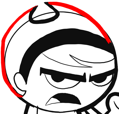 Step 18 Drawing Mandy from the Grim Adventures of Billy and Mandy
