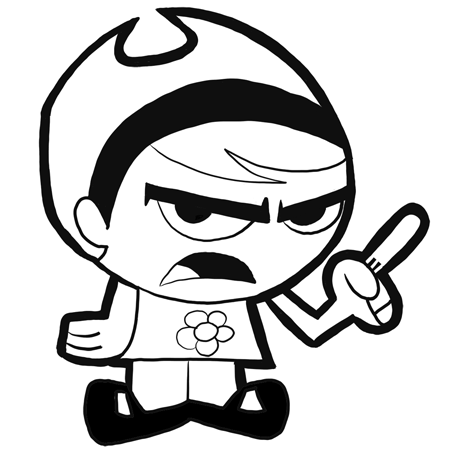 Finished Drawing of Mandy from Grim Adventure of Billy and Mandy Lesson
