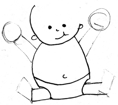 Step 5 Drawing Simple Cartoon Baby with Easy Drawing Lesson for Kids