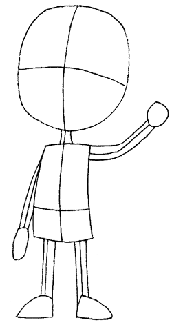 Step 4 Drawing Baljeet from Phineas and Ferb Lesson