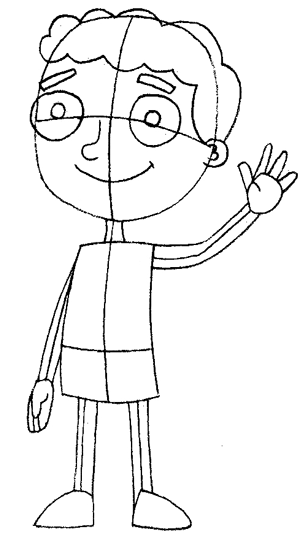 Step 5 Drawing Baljeet from Phineas and Ferb Lesson