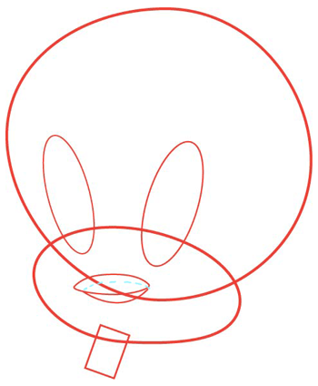Step 2 : Drawing Tweety Bird with Simple Step by Step Instructions Step 2 : Drawing Tweety Bird with Simple Step by Step Instructions