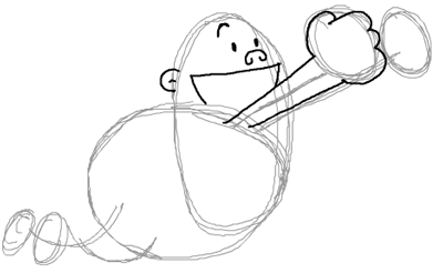 05-Captain-Underpants Step 5 : Drawing Captain Underpants in Easy Steps