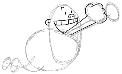 06-Captain-Underpants Step 6 : Drawing Captain Underpants in Easy Steps