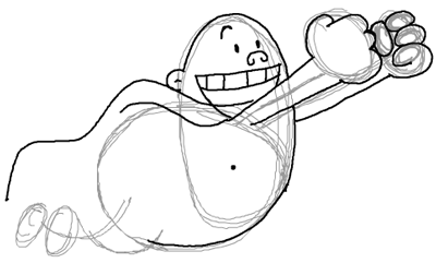 09-Captain-Underpants Step 9 : Drawing Captain Underpants in Easy Steps