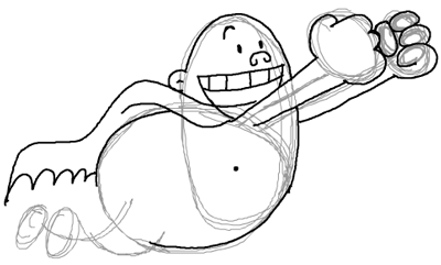Step 10 : Drawing Captain Underpants Tutorial for Kids Step 10 : Drawing Captain Underpants Tutorial for Kids