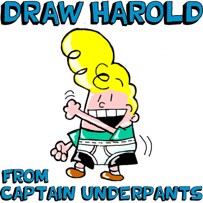 How to Draw Harold Hutchins from Captain Underpants with Simple Steps Drawing Lesson