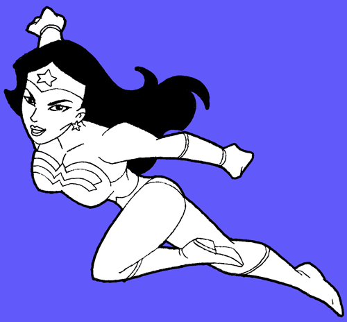 Finished Drawing of Super Woman A finished drawing of super woman