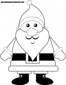 Santa Clause for Christmas Coloring Book Page Printable Santa Clause for Christmas Coloring Book Page Printable