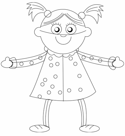 08-doll Step 8 : Drawing Toy Baby Dolls in Easy Steps