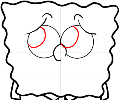 10spongebob-depressed Step 10 : Drawing Terrified Spongebob Squarepants Easy Lesson for Kids