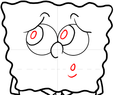11spongebob-depressed Step 11 : Drawing Terrified Spongebob Squarepants Easy Lesson for Kids