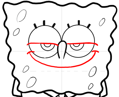 11spongebob-depressed Step 11 : How to Draw Mischievous Spongebob Squarepants with the Giggles Lesson