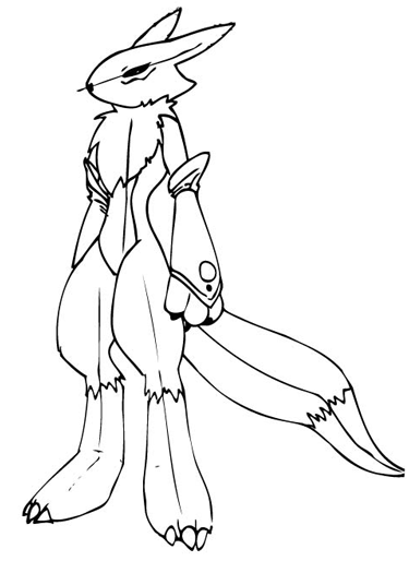 12 Step 12 Drawing Renamon from Digimon in Steps Drawing Lesson