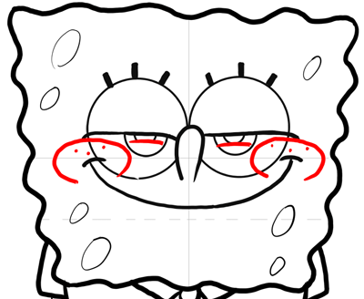 12spongebob-depressed Step 12 : How to Draw Mischievous Spongebob Squarepants with the Giggles Lesson