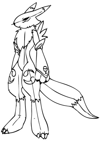 13 Step 13 Drawing Renamon from Digimon in Steps Drawing Lesson