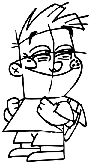 14 Step 14 : Drawing Adam Lyon with Step by Step Lesson for Kids