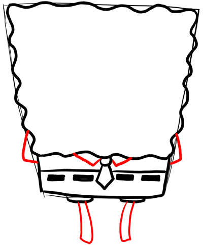 4spongebob-depressed Step 4 : Drawing Terrified Spongebob Squarepants Easy Lesson for Kids