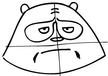 5 Step 5 : Drawing Panda from Skunk Fu with Easy Steps lesson