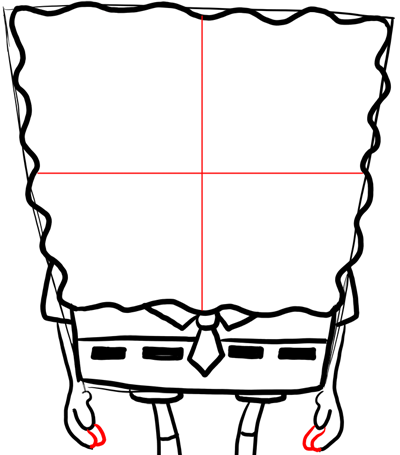 7spongebob-depressed Step 7 : How to Draw Mischievous Spongebob Squarepants with the Giggles Lesson