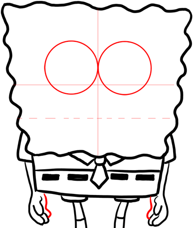 8spongebob-depressed Step 8 : Drawing Terrified Spongebob Squarepants Easy Lesson for Kids