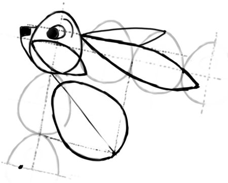 Step6 Step 6 : Drawing Cartoon Bunny Rabbit with Easy Steps